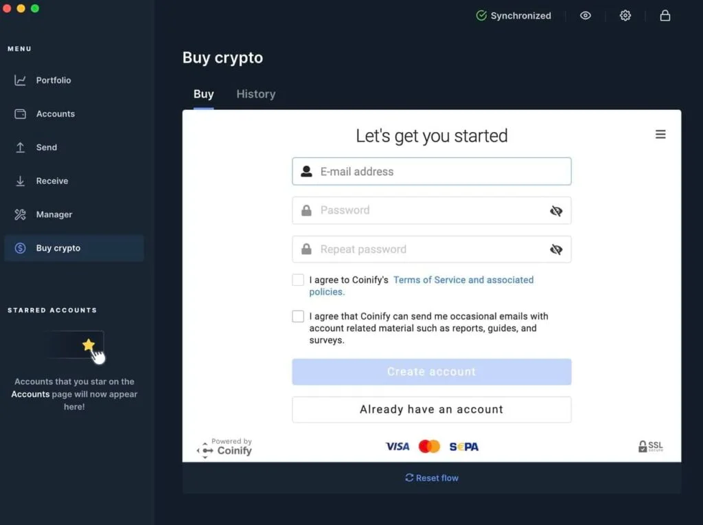Create a Coinify account