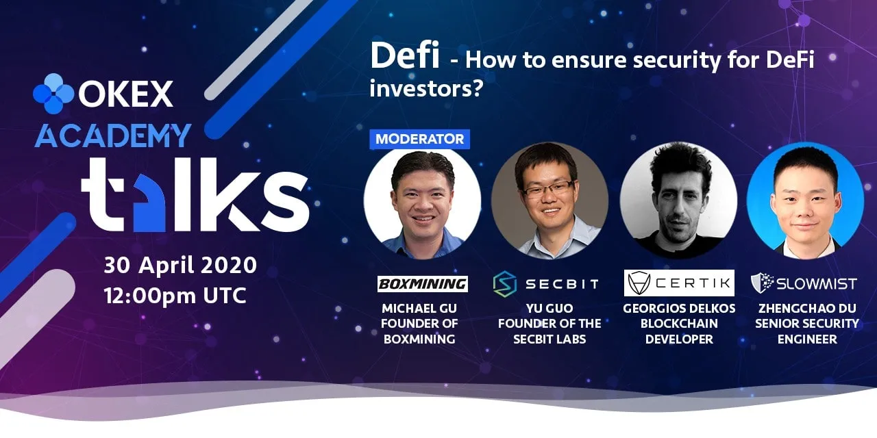 Webinar 30th April: Will DeFi be secure enough for to replace banks?