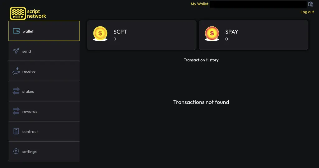 Script Network wallet