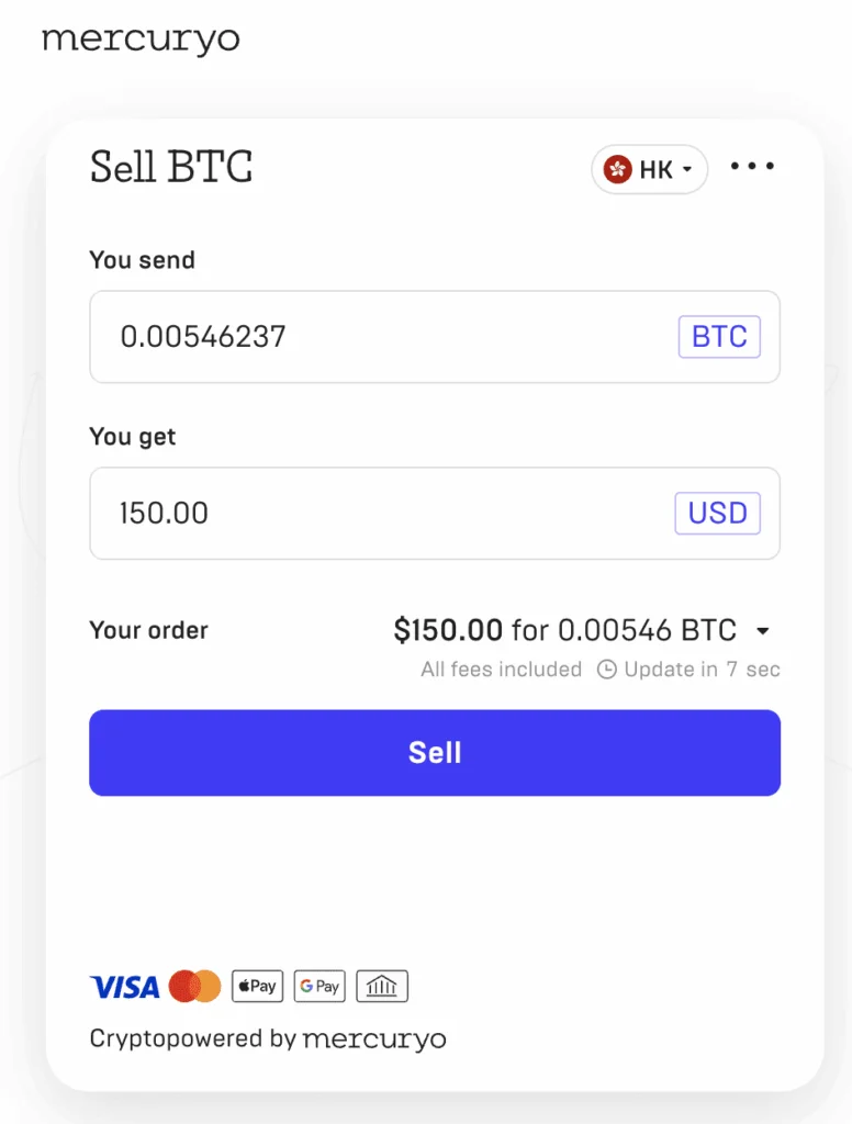 Sell cryptocurrencies on Changelly