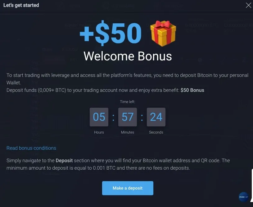 Welcome bonus