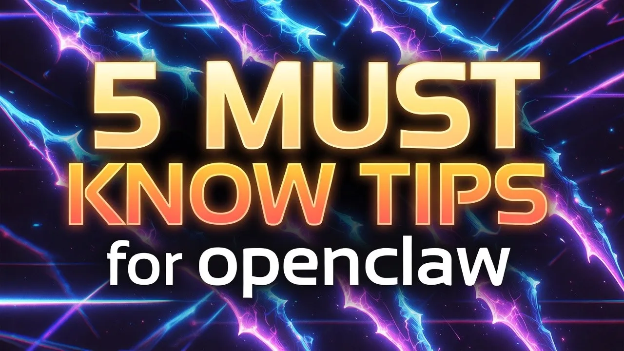 5 Must Know TIPS for OpenClaw