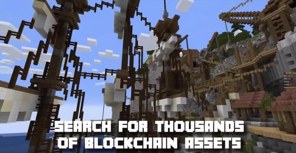 Search and collect blockchain assets in Minecraft's expansive universe