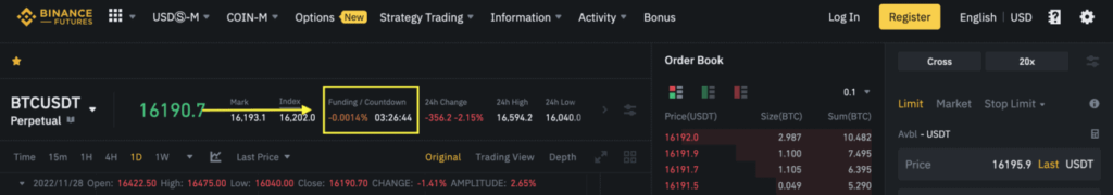 Binance funding rate and expiry 